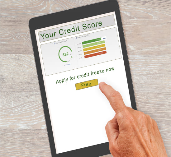 Concept image of credit score growth and financial progress