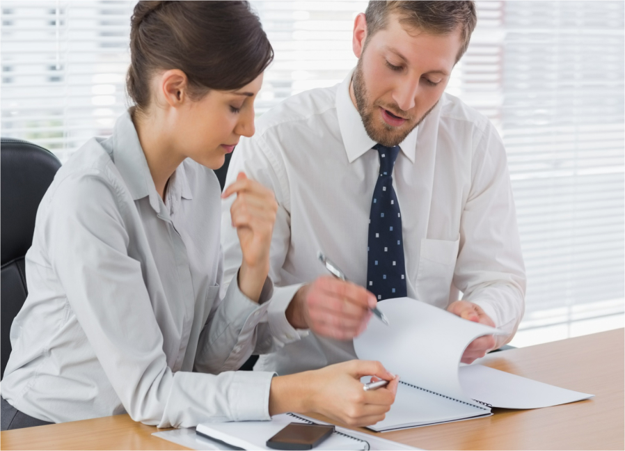 Graphic showing tax consulting process details